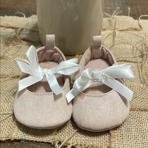 Child of Mine Elegant Pink Baby Shoes with Bow